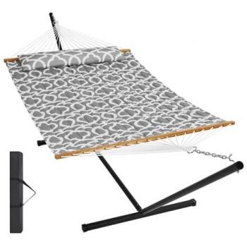 Heavy Duty 2-Person Hammock with Steel Stand - 480lb Capacity, 12ft with Carrying Bag