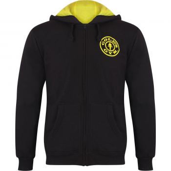 Gold´s Gym GGSWT-007 - Sudadera abierta capucha para hombre, color negro, talla XL