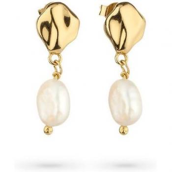 Pendientes Inner Paradise de Plata Dorado Secrecy