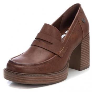 Mocasines de mujer Refresh con tacón alto y suela flexible, color marrón, talla 38