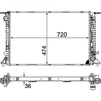 Radiador de Refrigeración del Motor MAHLE ORIGINAL CR 1134 000P