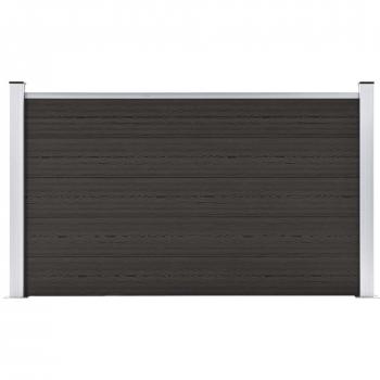 Panel de Valla WPC Negro 180x105 cm para Jardín y Espacios Exteriores