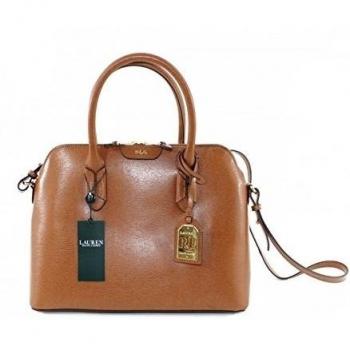 Bolso de Mano Ralph Lauren Mujer Piel Marròn y Oro N91L3590RL260V2LAB Marrón 13x25.5x33.5 cm