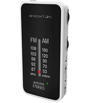 Brigmton BT-224 Portátil Analógica Negro, Color blanco - Radio