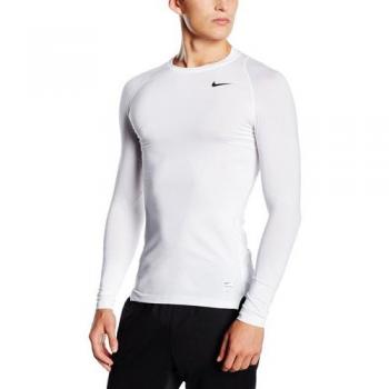 Nike Langarmshirt Cool Comp Camiseta, Hombre, Blanco / Plateado / Negro, XL