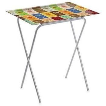 Mesita Plegable Don Hierro con Bandeja Extraíble para Cocina y Camping, 65,5 x 61,5 x 42 cm