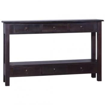 Mesa Consola de Madera Maciza de Caoba Claro 120x30x75 cm