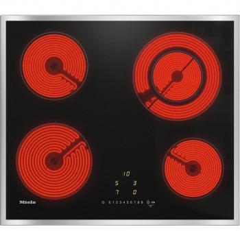 Miele KM 6520 FR Placa Vitrocerámica Eléctrica con 4 Zonas de Cocción, Diámetro Máximo de 21 cm