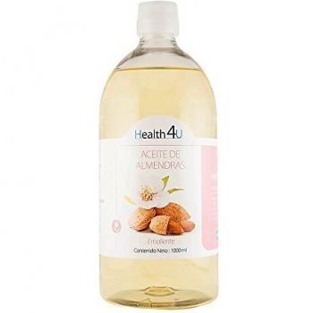 Health4U Aceite De Almendras Dulces - 100% Puro, Natural, Prensado En Frío Equilibra La Piel, Hidrata El Cabello Y El Cuerpo Aceite Esencial Para Masajes Bote, Dorado, 1000 Mililitro