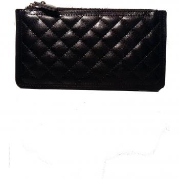 Hope1967 - Cartera padding de piel color negro