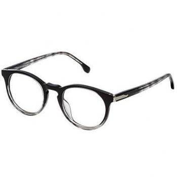 Lozza VL4141470W40 Gafas, Shiny Black/Grey Grad.Crystal, 47/21/140 Unisex Adulto