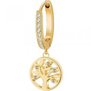 Pendiente Monoco Orecchino Brosway Chakra Dama BHKE005 con Diseño de Árbol de la Vida y Acabado en Oro