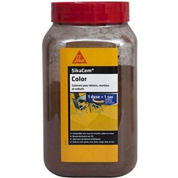 Colorante en polvo SikaCem para cemento, cal y yeso - Marrón - 700g - Resistente a UV y fácil dosificación