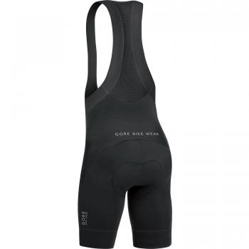 Gore Bike Wear Power+ - Culote corto de ciclismo con tirantes para hombre, color negro, talla L