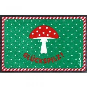 Wash+Dry - Alfombra Glückspilz 50x75, Verde