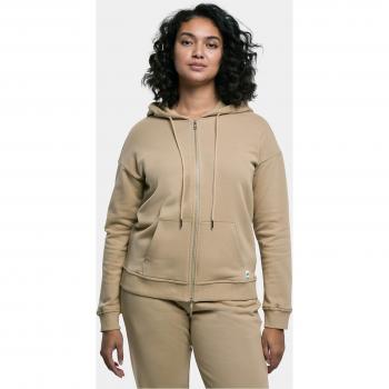 Beige Women's Organic Terry Zip Hoodie