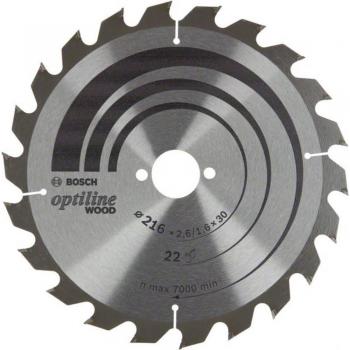 Disco de sierra circular Optiline Wood 216 x 2,6/1,6 x 30 T22