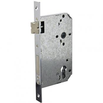 Cerradura de embutir para madera FAC 10828 con picaporte y acabado en cromo