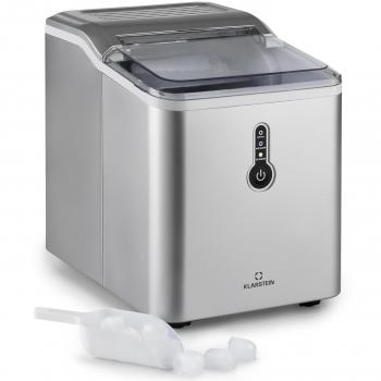 Máquina de Cubitos de Hielo Klarstein Chillout 12kg/24h con Tanque de Agua de 1,5 litros Color Plateado