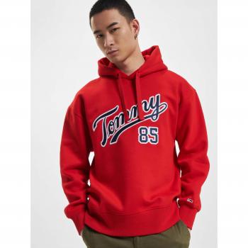 Tommy Hilfiger Men's Relaxed College Hoodie Sweatshirt - Red, Size XL