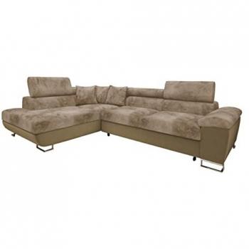 Sofá rinconero Comfivo 290 Premium con función de descanso y caja de ropa de cama, 270x202x71cm