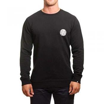 Rip Curl Wettie Crew Hombre,Suéter,Jersey,Escote Redondo,Black,S