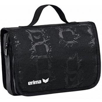 erima Kulturbeutel Bolsas Clásico 5-C Negras, Opciones M, Plata/Negro