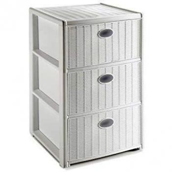 Cajonera Elegance 3 Cestos Blanca Slim 40x40x60 cm