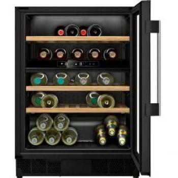 Vinoteca empotrable Neff KU9213HG0 de 44 botellas con compresor y 2 zonas de temperatura, color negro