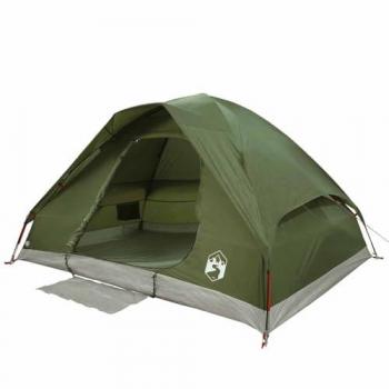 Tienda de campaña iglú impermeable para 4 personas color verde oliva