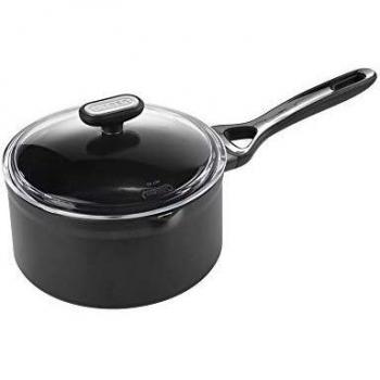 Cazuela Inducción Pyrex Origin + Aluminio Estampado 20 cm con Tapa, Asas Baquelita Soft Touch, Distribución Óptima del Calor