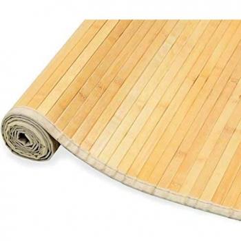 vidaXL Alfombra de Bambú 100x160cm Natural Decoración de Interior Casa Hogar