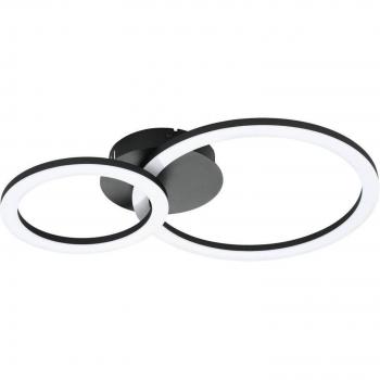 Plafón LED EGLO Connect Parrapos-Z, 2 luces, 15W, temperatura de color ajustable 3000-6500K, color negro