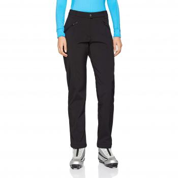 CMP Women's Long Softshell Pants - Water-Resistant, Windproof, Breathable, Black