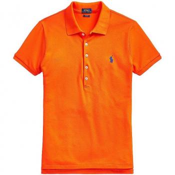 Polo Ralph Lauren Slim Fit Women's Polo Shirt in Orange - Size S