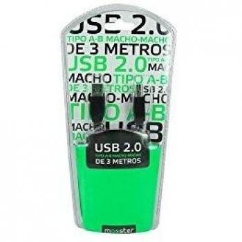Cable de Impresora USB 2.0 Tipo A-B Macho Macho de 3 Metros Mooster