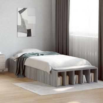 Cama Sonoma Sleeplet gris 90x190 cm madera de ingeniería multicapa