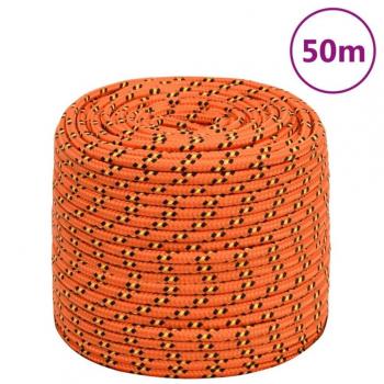 Cuerda de barco polipropileno naranja 10 mm 50 m