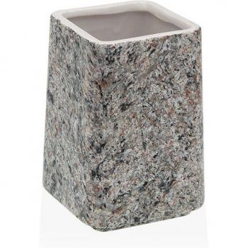 Portacepillos de Dientes Versa Gris Granito con Diseño Moderno