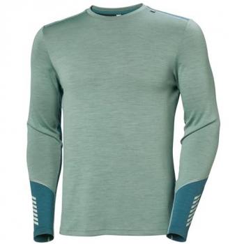 Helly Hansen Men's Lifa Merino Midweight Long Sleeve Base Layer Mint Green XL