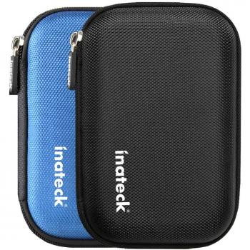 Inateck 2,5 Caja de Disco Duro HDD, Caso de Shell, Cubierta de la Bolsa para 2.5 Pulgadas Disco Duro Externo, Negro