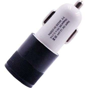 Cargador de Coche USB Doble 3.1A para Smartphone/Tableta con Carcasa de Metal
