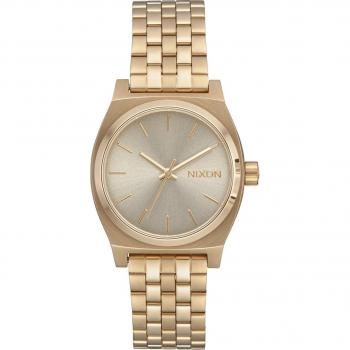 Reloj de Mujer Nixon A1130-5101, diseño moderno, esfera de 38 mm, resistente al agua hasta 100 metros, correa de acero inoxidable, movimiento de cuarzo japonés