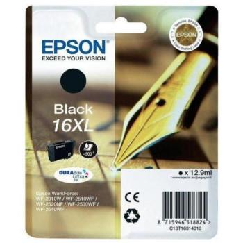 Cartucho de tinta Epson 16XL Negro compatible con impresoras WF-2010, WF-2520, WF-2530 y WF-2054
