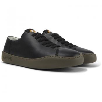 Camper Peu Touring Women's Sneakers - Black Smooth Leather and Cotton, Size 39 (US 9)
