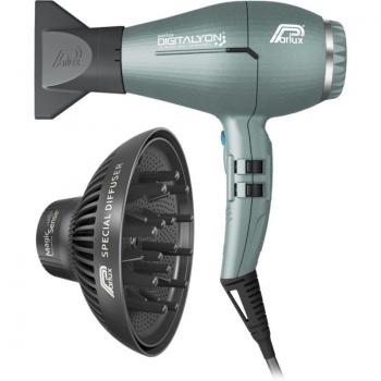 Parlux Digitalyon Magic Sense - Secador de Pelo Gris Brillo con Difusor