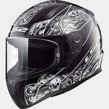 1035322123XL - LS2 FF353 Rapid Crypt Motorcycle Helmet 3XL Black White