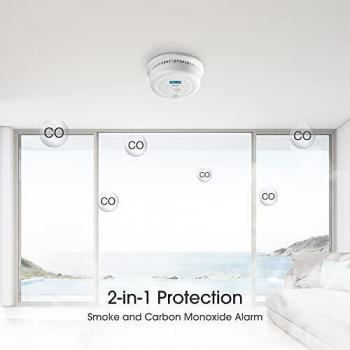 X-Sense Detector de Humo y Monóxido de Carbono con Batería de 10 Años, Cumple con Las Normas EN 14604 y EN 50291, Verificación Automática, SC08