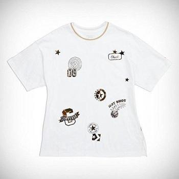 Converse All Over Patch Boxy tee - Camiseta, Mujer, Blanco