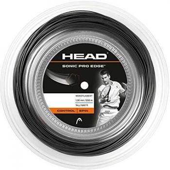 HEAD Unisex's Black Sonic Pro Edge 200M 1,25 mm String Reel